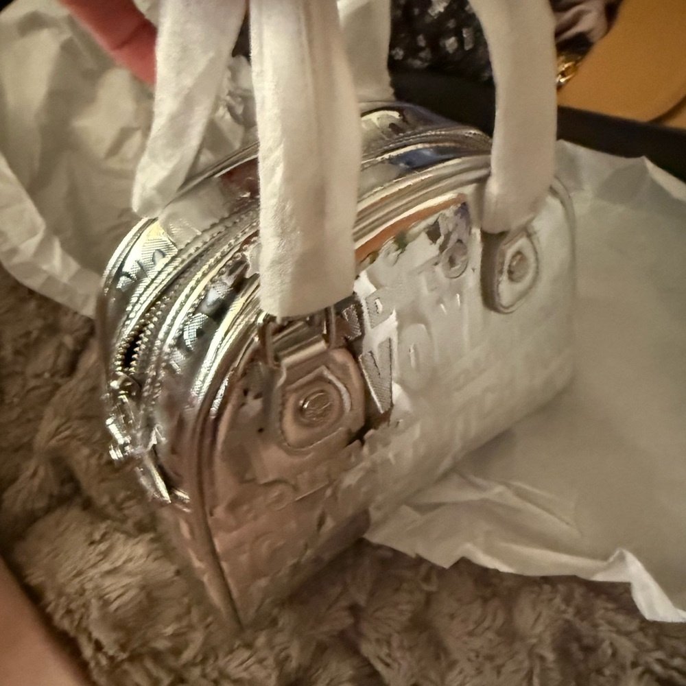 SUPER CRAZY SUNDAY SALE! 
LIMITED ED Silver VON DUTCH MINI BAG WITH STRAP